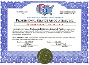 Gulfcoast Appliance Repair PSA License